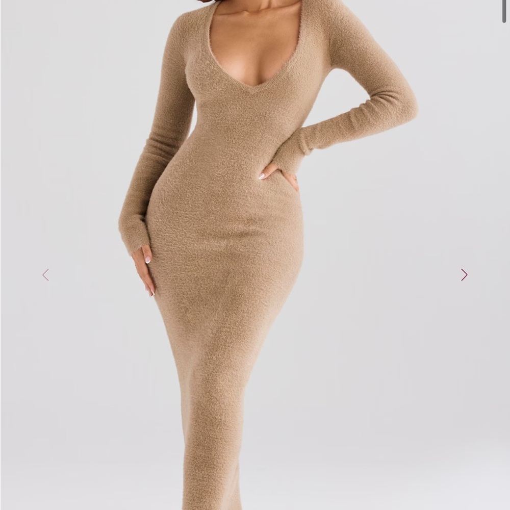 Camel Fizzy Maxi Dress